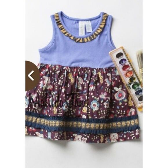 Matilda Jane Paint by Numbers Tunic Shirt Foldstone Sara Tank Top Girl's Size 8 - Picture 1 of 7